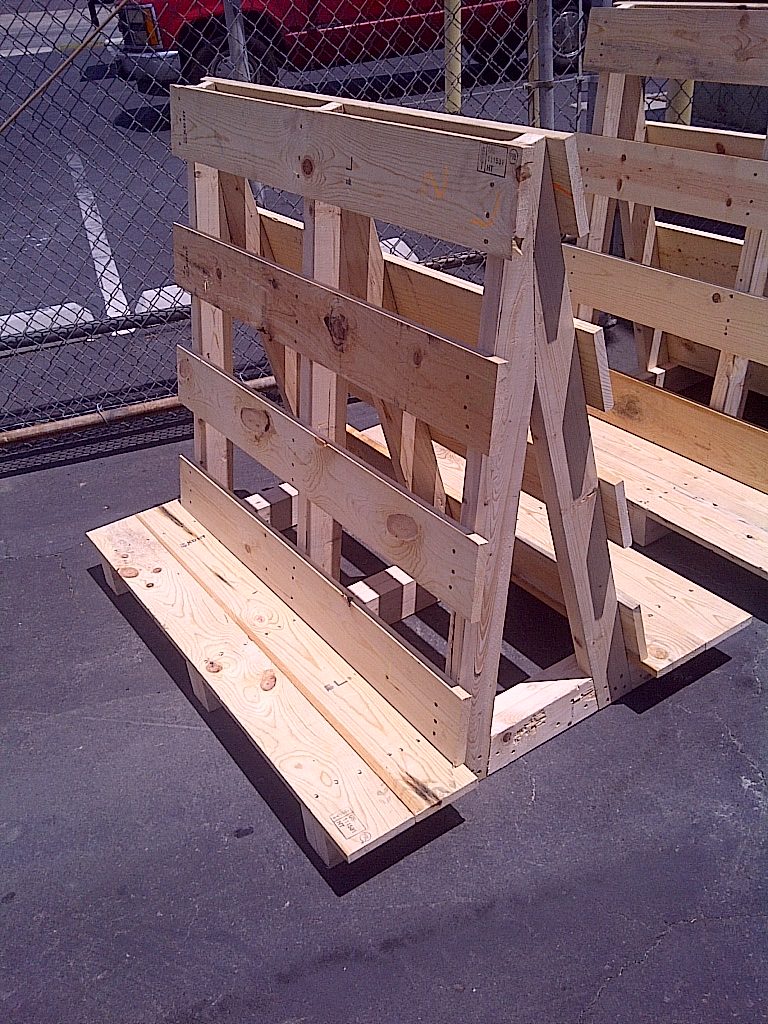 Wood A-Frames Shipping Crate