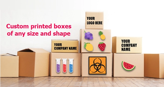 Custom printed shipping boxes with logo