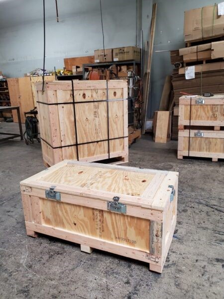 ISPM-15 Heat treated Wooden Crates at BlueRose Packaging factory